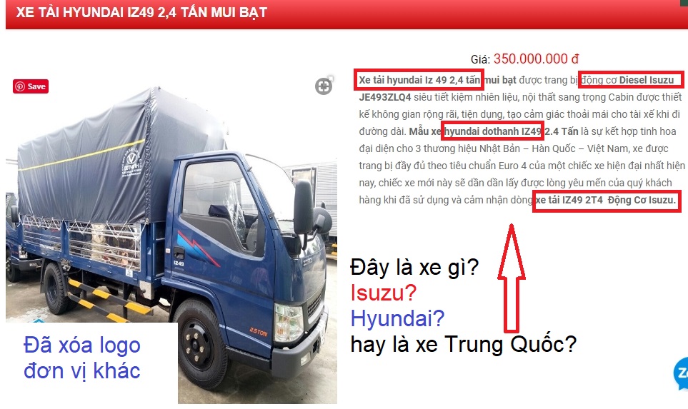 Xe tải Hyundai Đô Thành IZ49 2T4 sử dụng động cơ Isuzu?